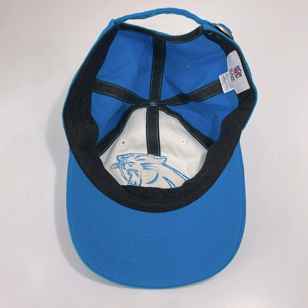 NFL Team Apparel one size adjustable Carolina Panthers‎ sequin baseball hat.